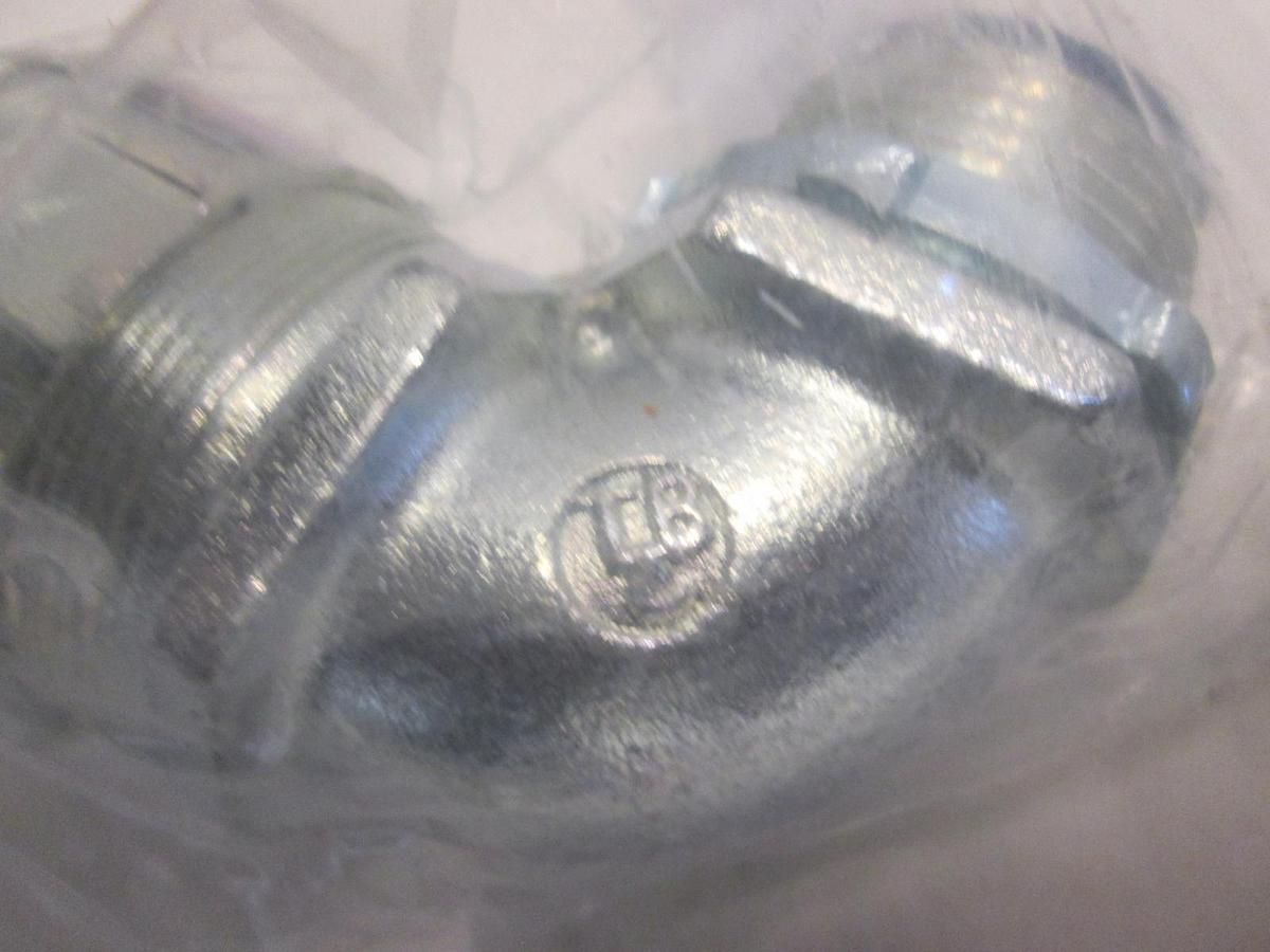 Used Thomas & Betts, 5354, FITTING, Conduit Liq Tight, 90 deg ELBOW, 1", New, Lotof2