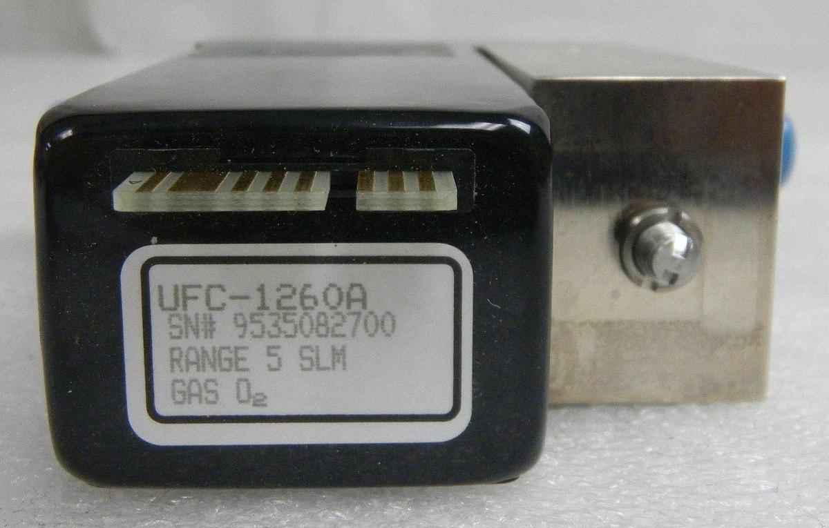 Used Unit UFC-1260A, Mass Flow Controller, Gas- O2, Range- 5 SLM, 1/4" M I/O VCR