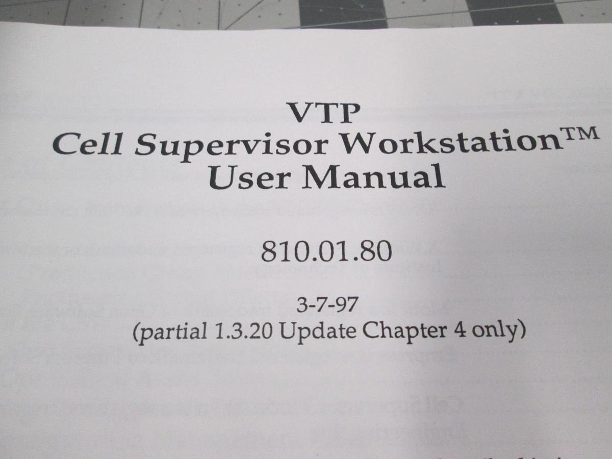 Used Semy, 810.01.80, VTP Cell Supervisor Workstation, User Manual, Used