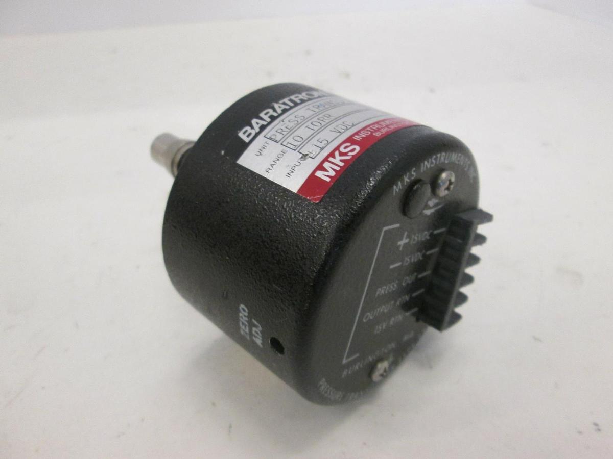 Used MKS, 10 Torr Baratron Pressure Transducer, 222BHS-A-A-10, Used