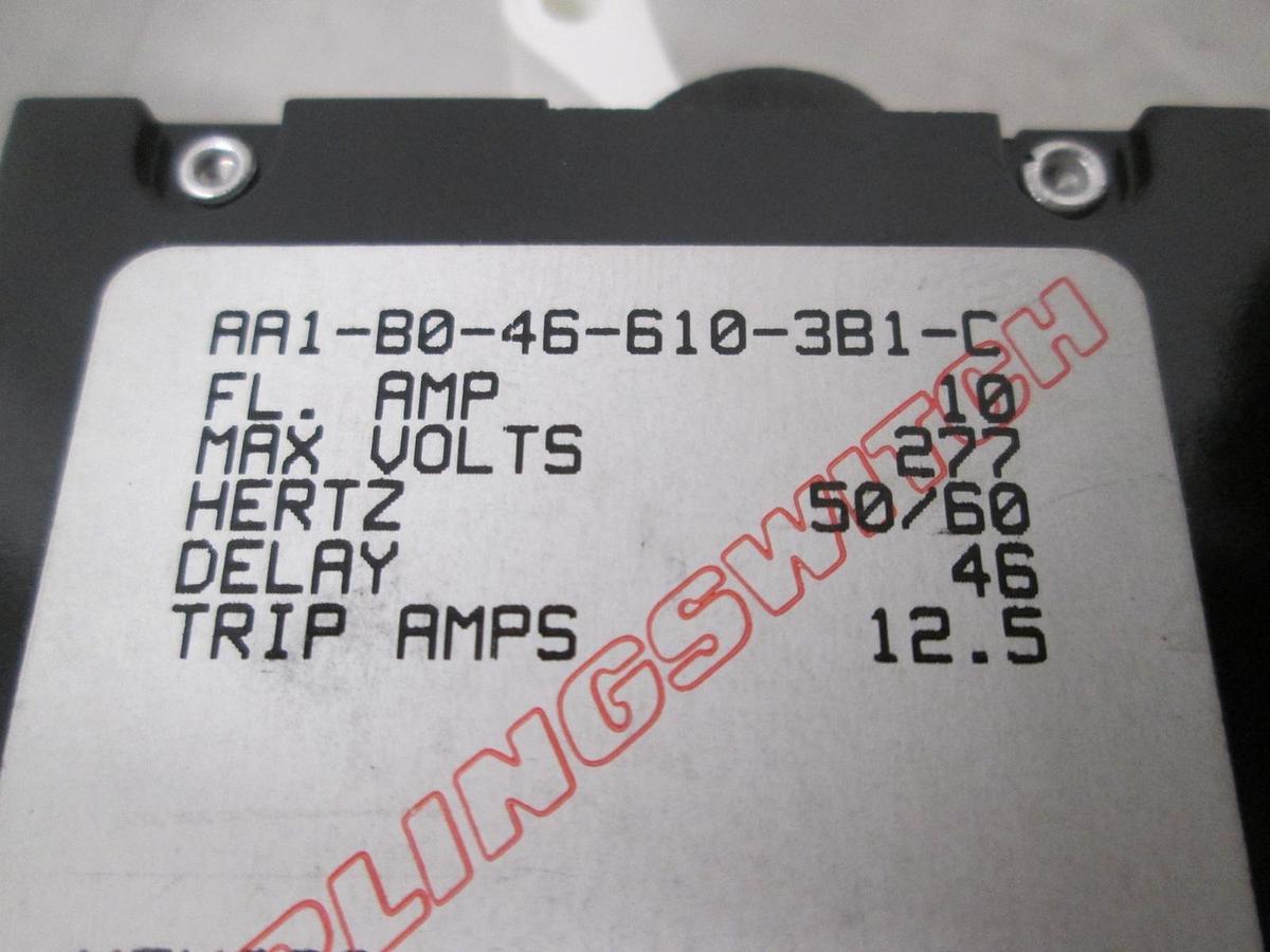 Carlingswitch, AA1-B0-46-610-3B1-C, Circuit Breaker Switch, 277V, 50/60Hz, New