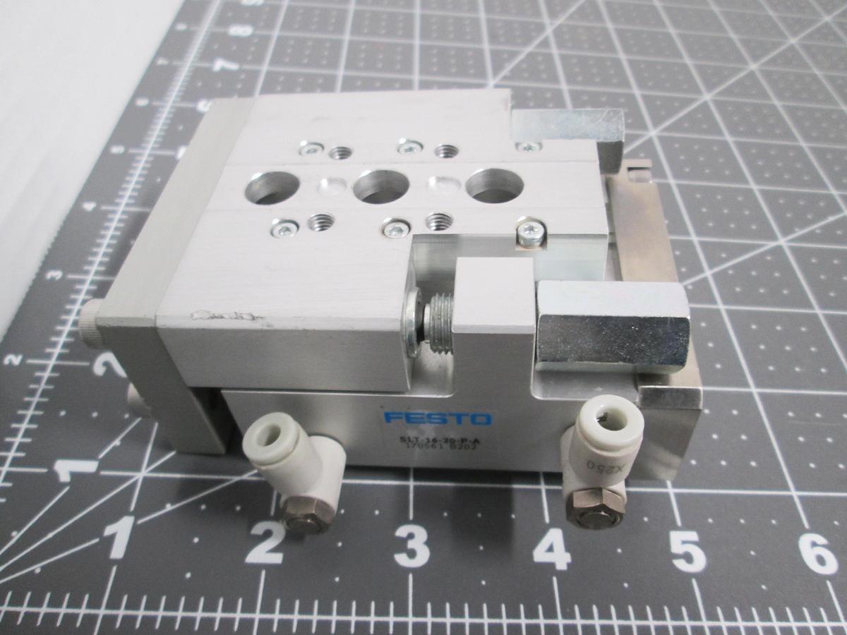 Used Festo SLT-16-20-P-A 170561 Mini Slide Pneumatic Cylinder Actuator Fitting