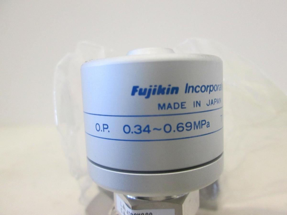 Used Fujikin, O.P. .34 -.69 MPa Pneumatic Valve, N.O, 316L, 1/4 FVCR, Used, Lot of 3