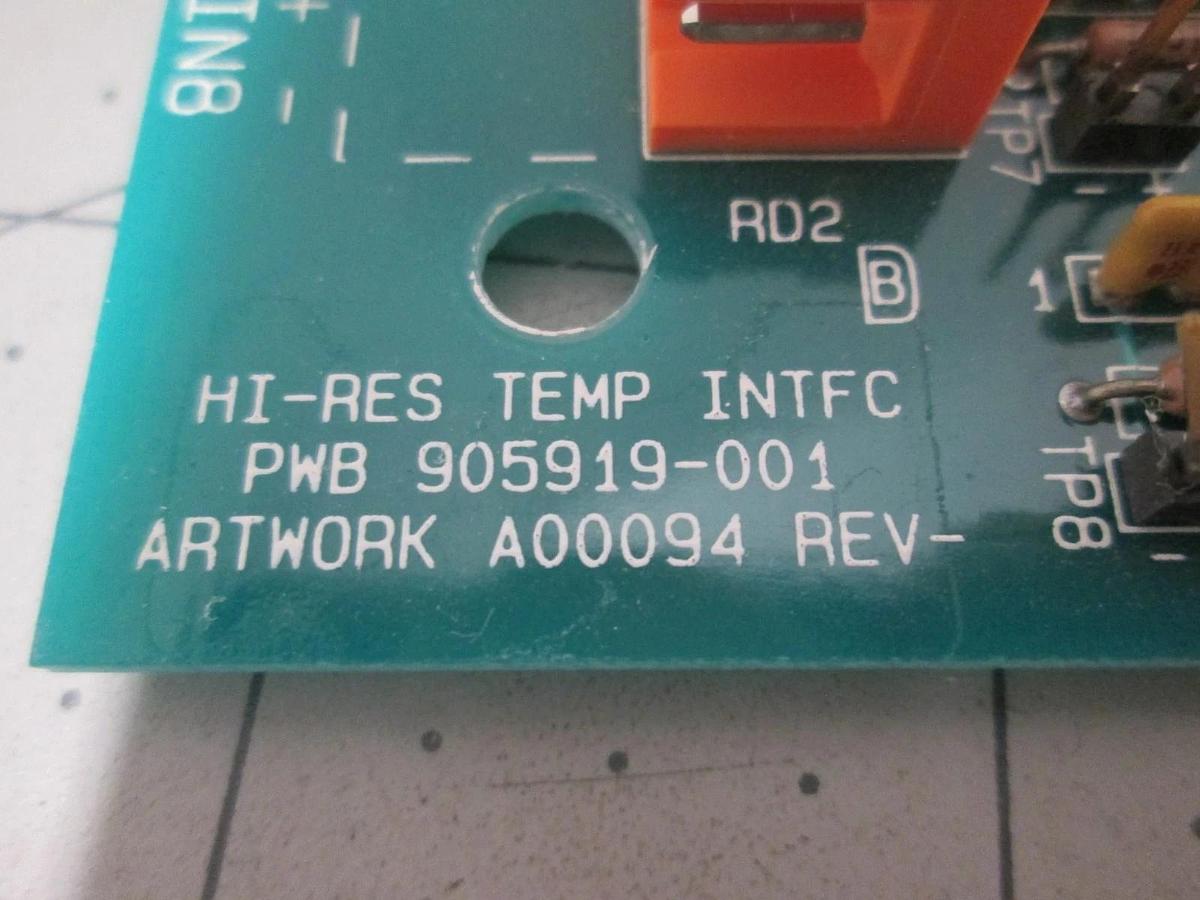 Used Watkins Johnson, 905919-001, Hi-Res Temp Interface PCB Assy, Used