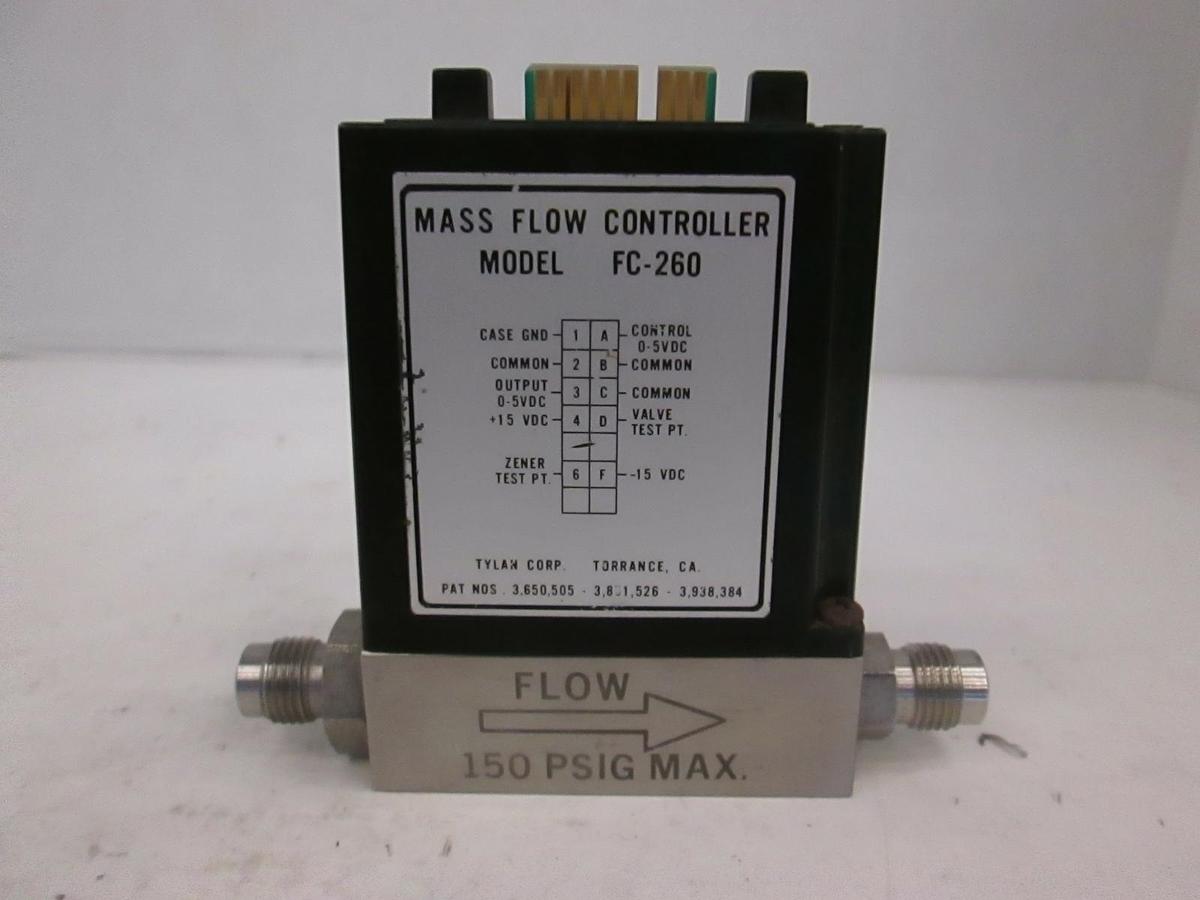 Used Tylan FC-260, Mass Flow Controller MFC, AR, 1 SLPM, Used