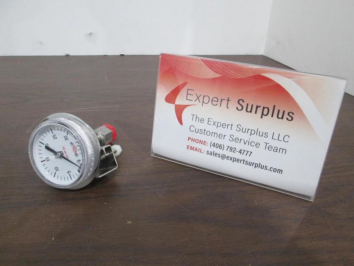 Used Span, 01-0119-E, 0-30 PSI, Gauge, Back Mount, New