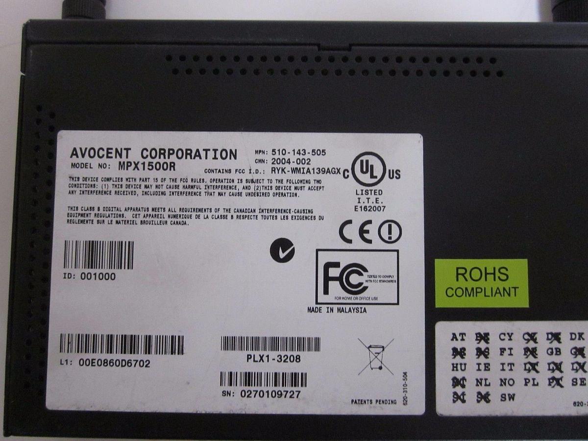 Used Avocent Emerge Multipoint Extender-Transmitter and Receiver MPX1500, Lot Of 2
