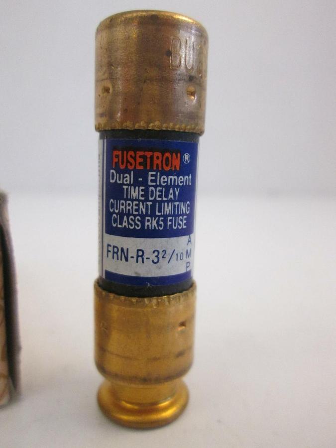 Used Fusetron FRN-R-3 2/10 Fuse, Lot 8, Used, Lot of 6