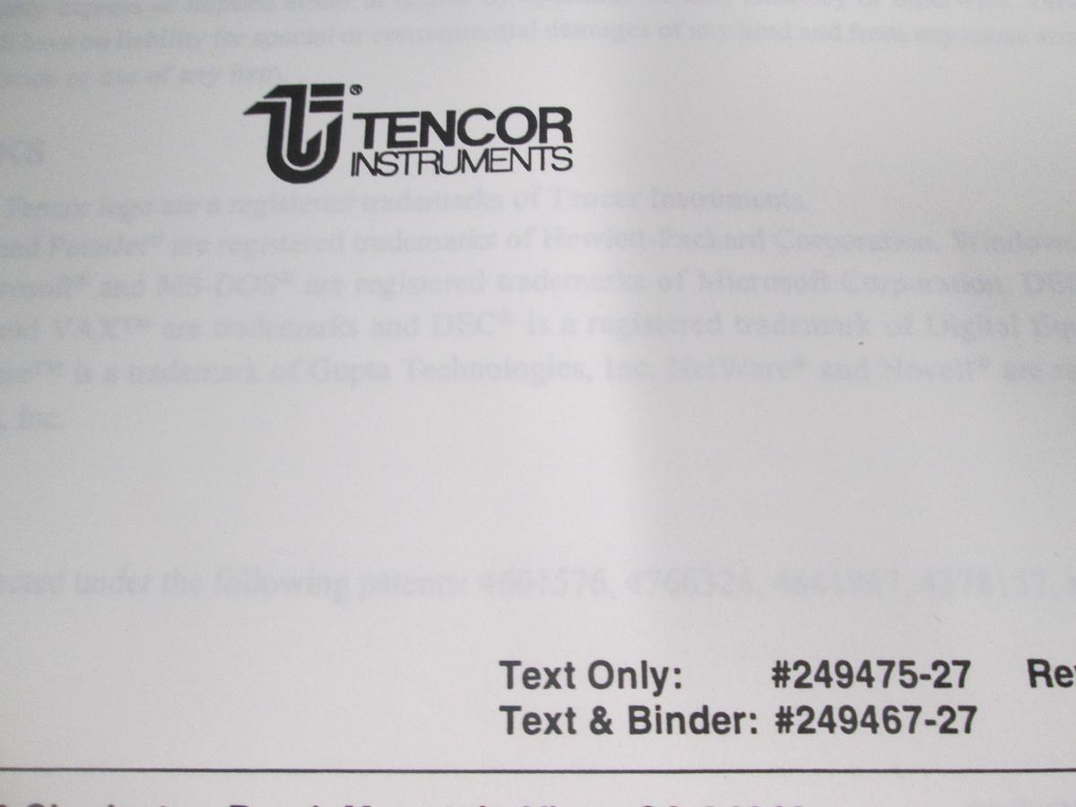 Used Tencore, Surfscan 6400 Film Surface Analysis System, Used