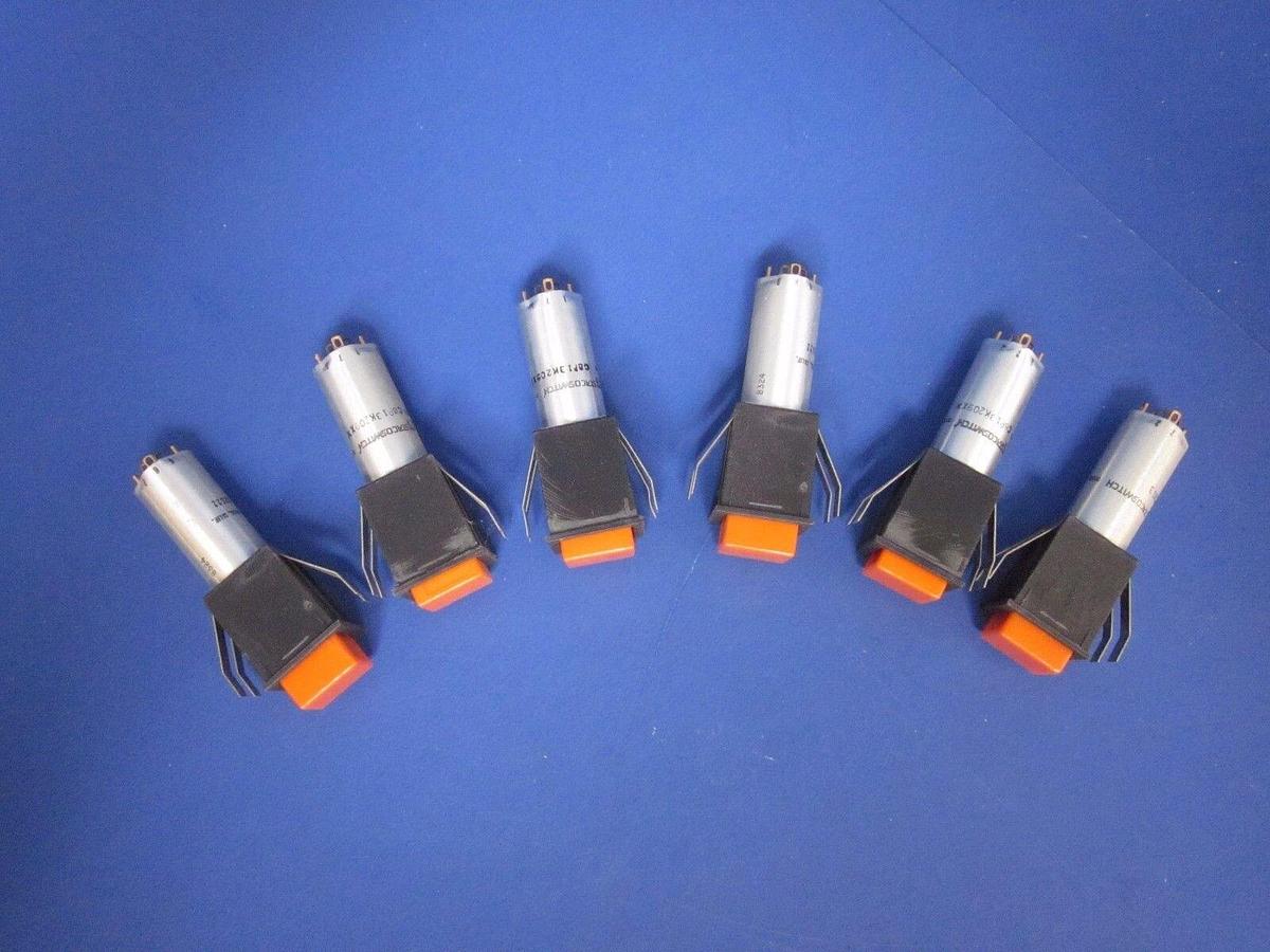 Used STACOSWITCH C8P13K209XX  Orange Push Button Switch - LOT of 6