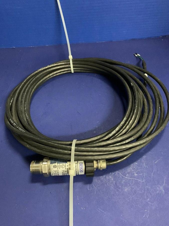 Used WIKA IS-20-S Pressure Transmitter with Cable 0-250 BAR, 20MA, 10-30 VDC, Used