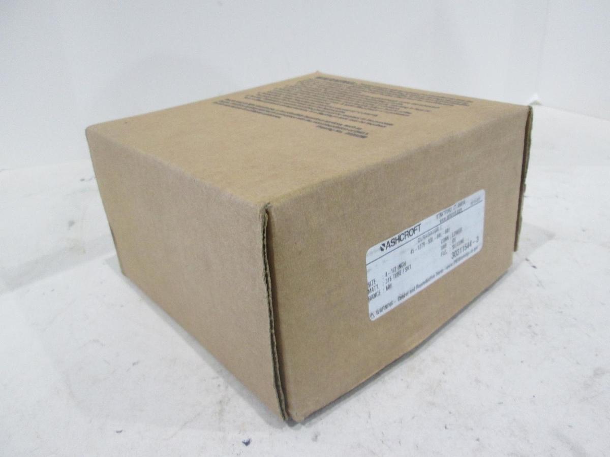 Ashcroft, Duragauge, 4-1/2", 45-1279-SSL-04L-60, Silicone Fill, New