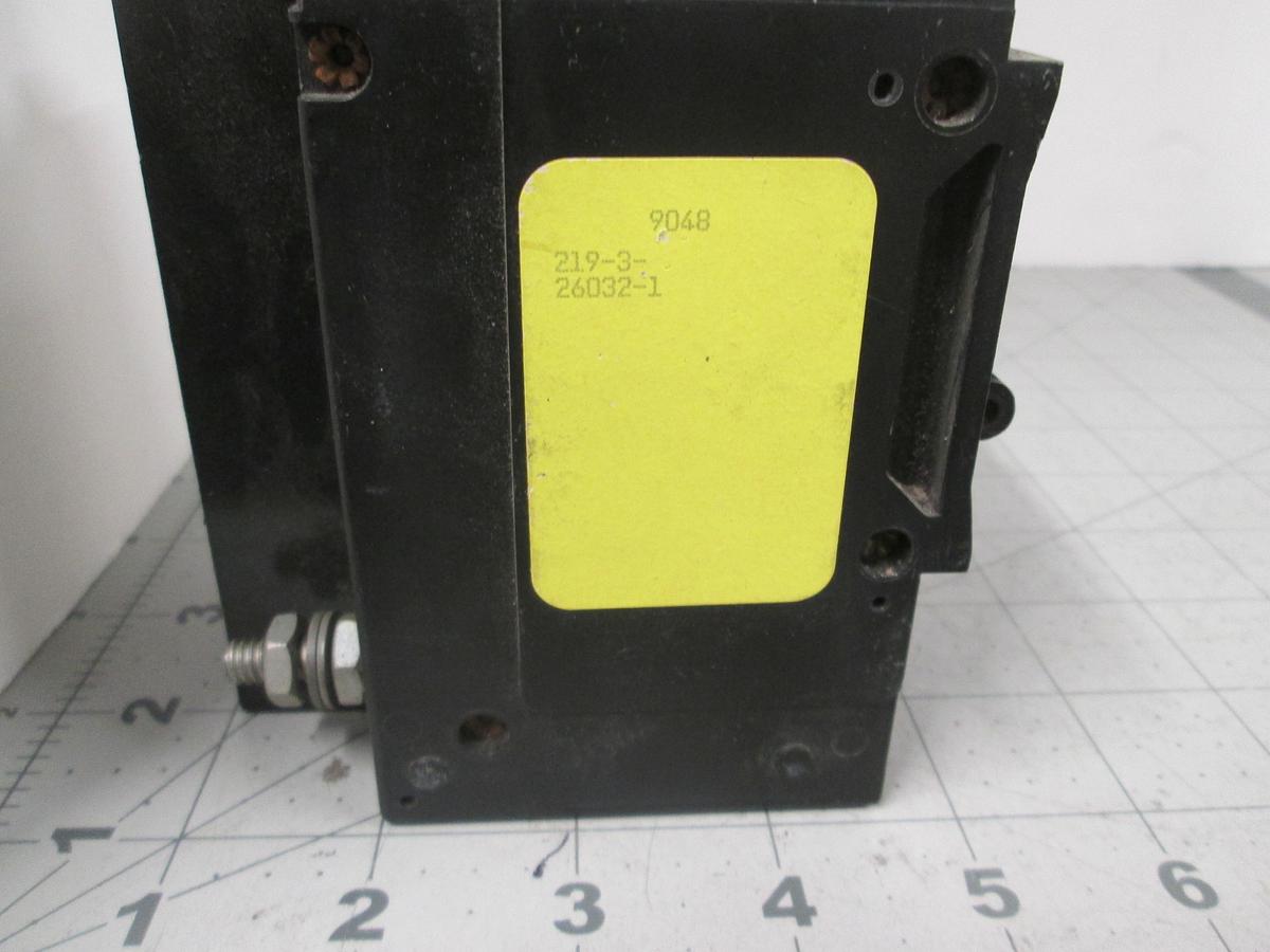 Used Sensata Airpax, 219-3-26032-1, 3 Pole Circuit Breaker, 70/70/100A, 277V, 18VAC