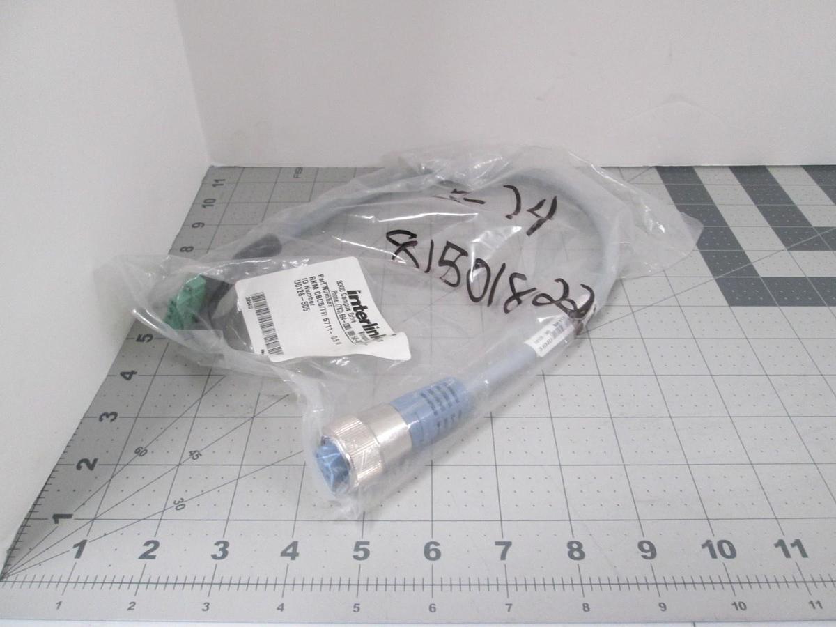 Used Interlink, RKM CBC5/TR 5711-0.5M, Cordset Connector Cable, New