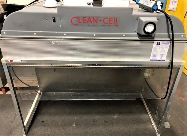 Used Microzone CleanCeil VRF-2-4 Laminar Flow Hood with FFM-2-4-JA Fan/Filter Module