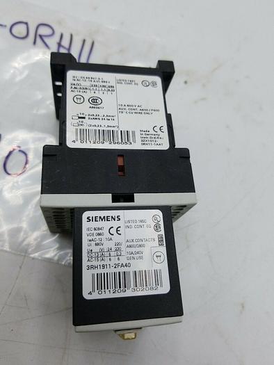 Used Siemens 3ZX1012-ORH11-1AA1, 3RH1911-2FA40