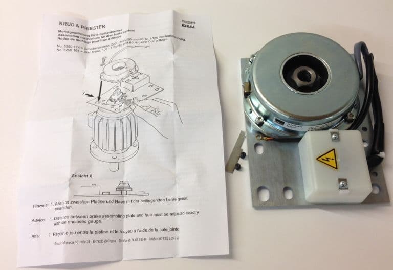 IDEAL Guillotine Disc Brake Unit For Electric Cutting Machines & Instructions