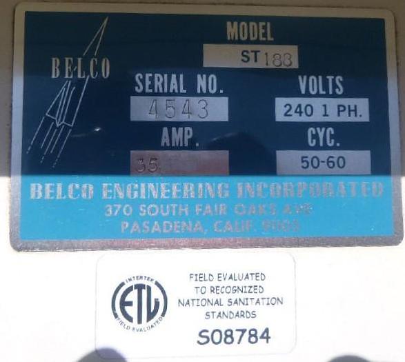 Used Tunnel, Shrink, Belco, Mdl ST-188, 18" X 8" X 24" #S743852