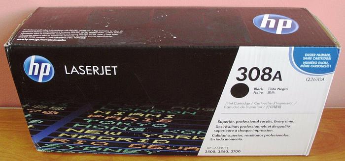 Used New OEM HP Laserjet 308A Q2670A for LaserJet 3500, 3550, 3700 Black Sealed
