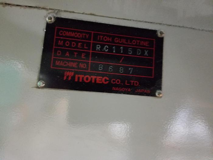 Used Itotec Paper Cutter RC115DX