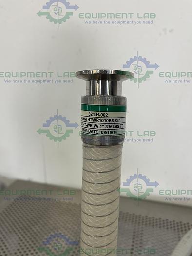 Used Sani Tech  STHT-WR-1000 84" Silicone Hose w/ 1" Sanitary Fitting