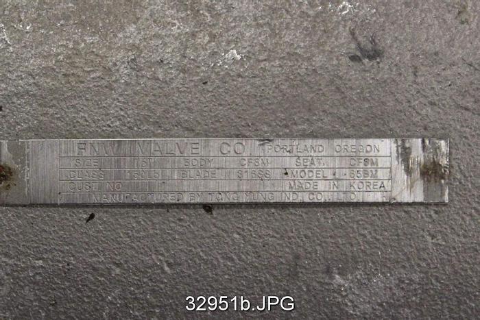 Used FNW 65BM 16" Hand Operated Knife Gate Valve #32951
