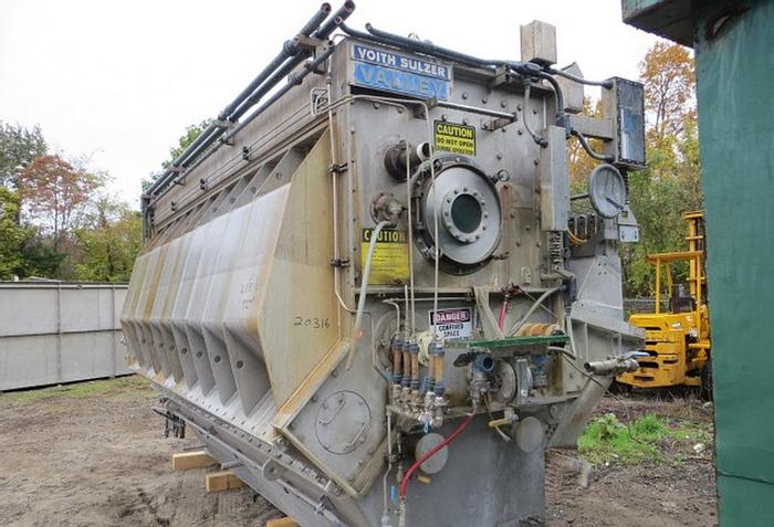 Used 160" (4.06M) POND VOITH SULZER AIR PAD HEADBOX, 316, S/S, VALLEY