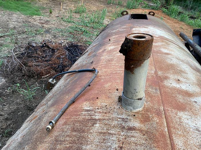 Used Klien/Niece approximately 10,650 gallon horizontal carbon steel water storage tank