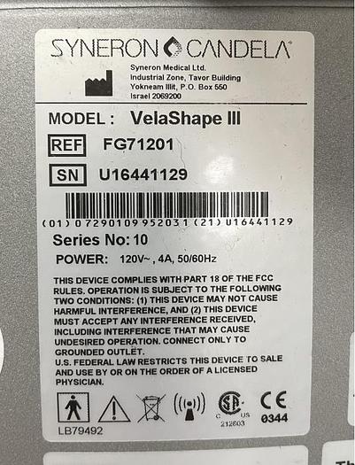 Used Used SYNERON VelaShape III