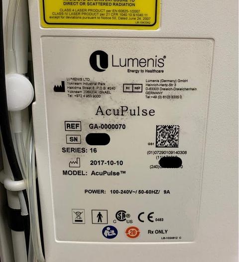 Used Used LUMENIS AcuPulse2017 Lumenis AcuPulse CO2 Laser