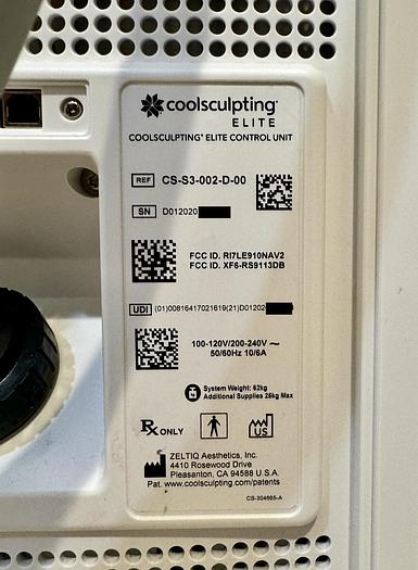 Used 2020 ZELTIQ CoolSculpt Elite