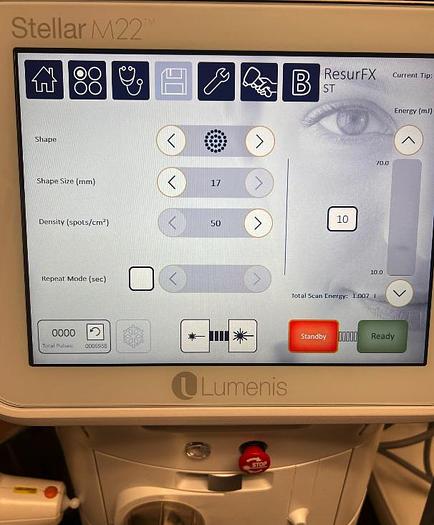 Used 2022 LUMENIS Stellar M22 (IPL, ResurFX, and Q-Switched Nd:YAG)