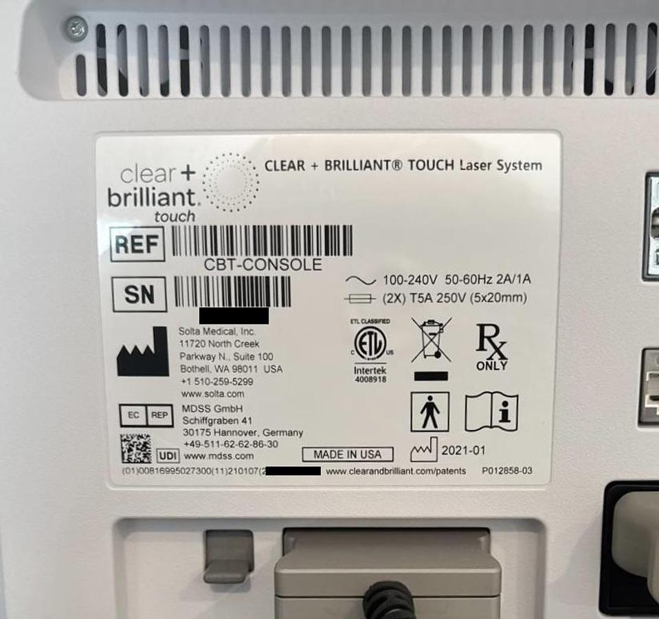 Used 2021 SOLTA Clear and Brilliant Touch