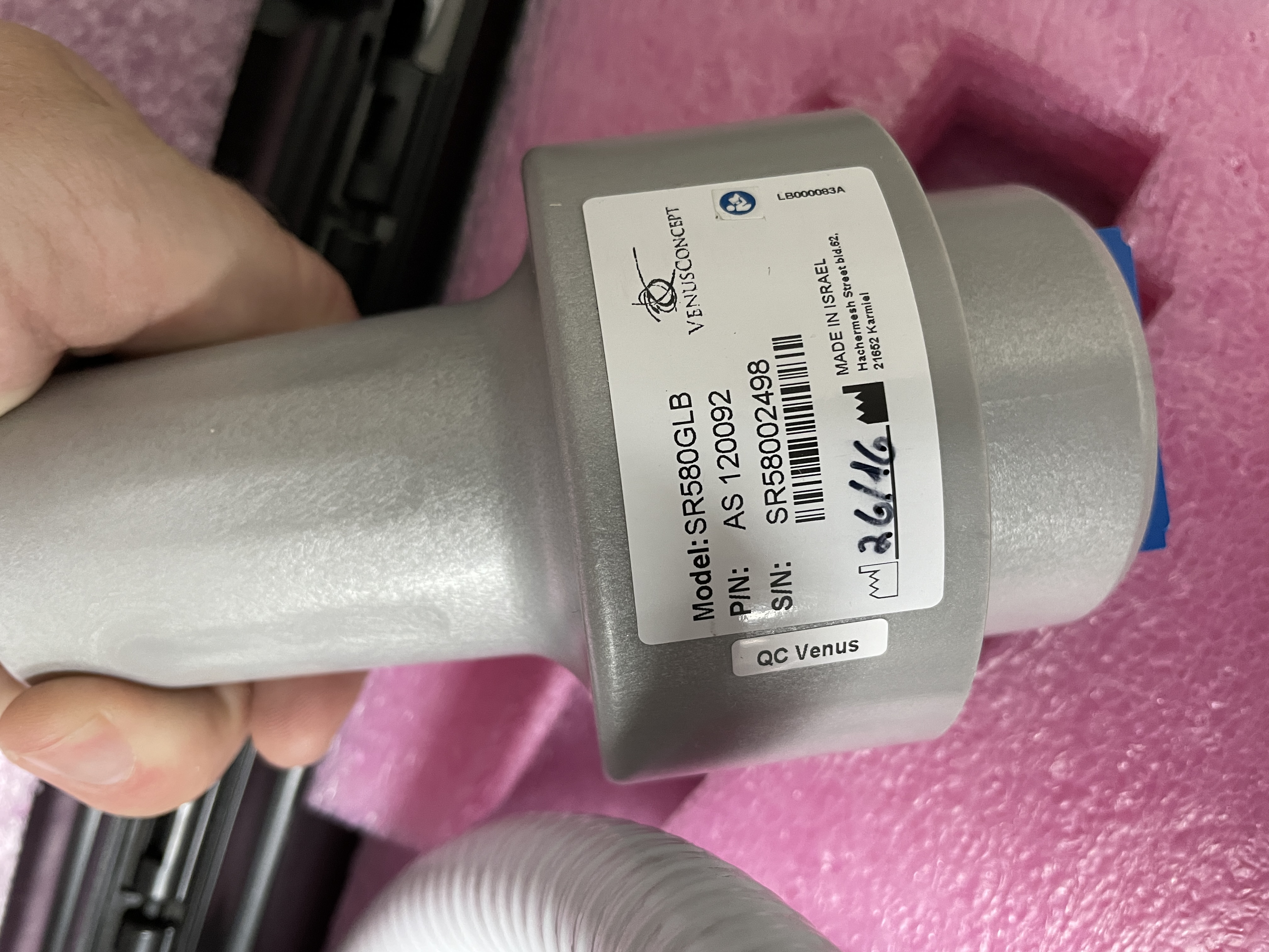 Used 2016 VENUS Versa SR580 Handpiece- VERY LOW USAGE!!!