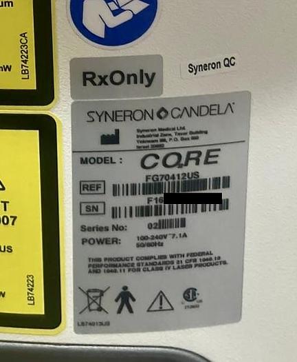 Used 2016 SYNERON CANDELA CO2RE Intima