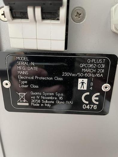 Used Refurbished QUANTA SYSTEM Q-Plus T
