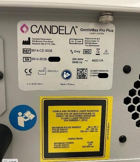 Used Used Like New CANDELA GentleMax Pro PLUS