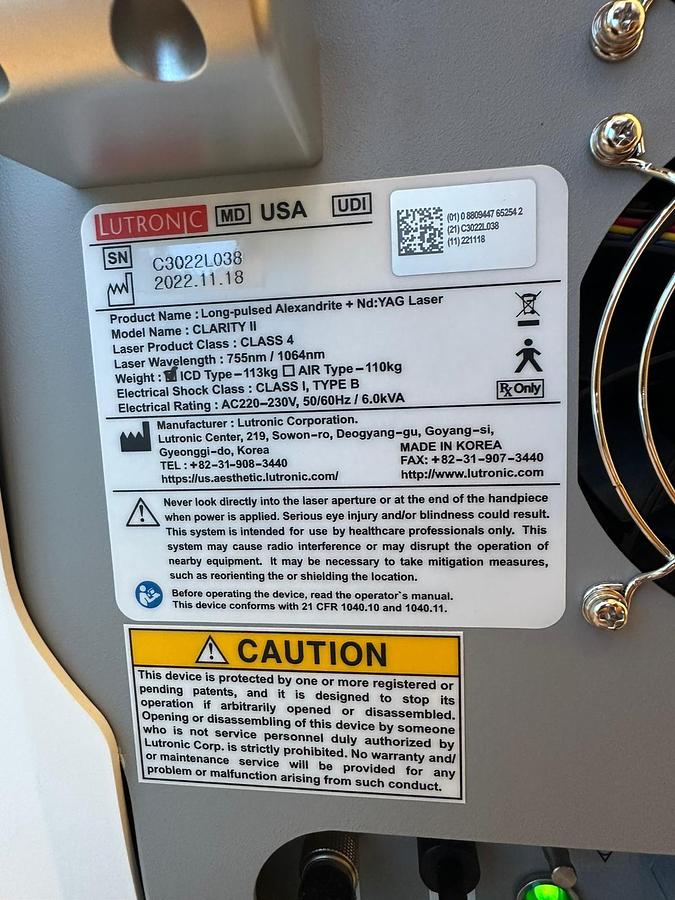 Used 2022 Lutronic Clarity II