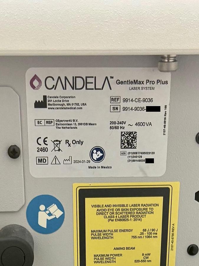 Used 2024 CANDELA Gentlemax Pro Plus