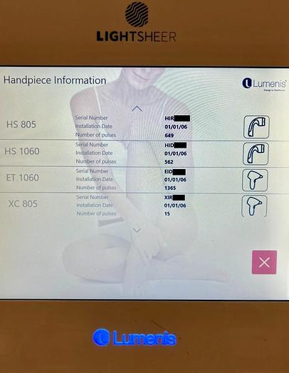 Used 2021 LUMENIS LightSheer Quattro