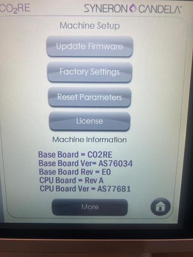 Used 2016 SYNERON CANDELA CO2RE Intima