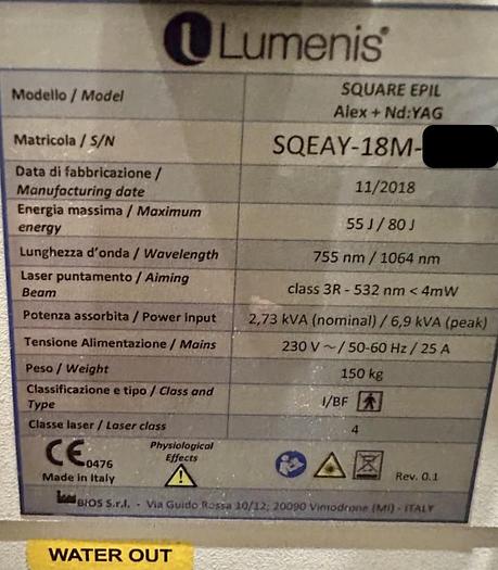 Used 2018 LUMENIS Splendor X