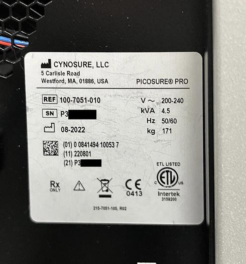 Used 2022 CYNOSURE PicoSure Pro