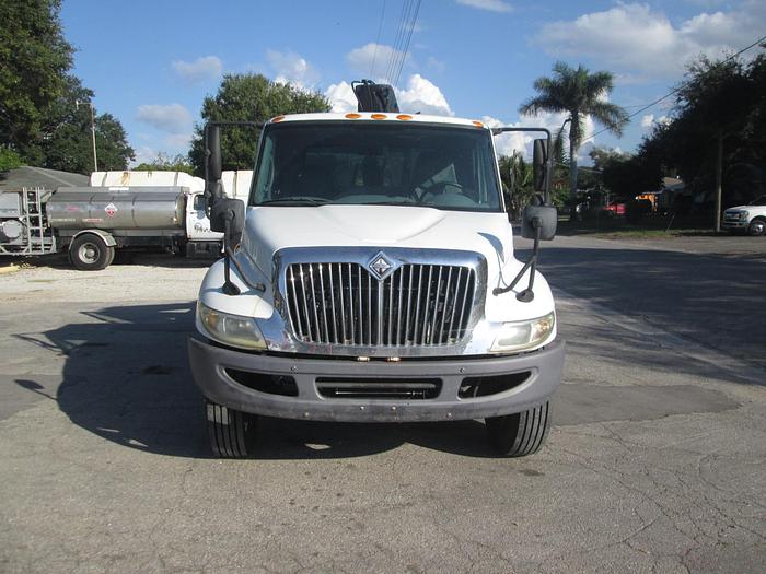 Used 2008 International 4300 Flatbed Crane Truck