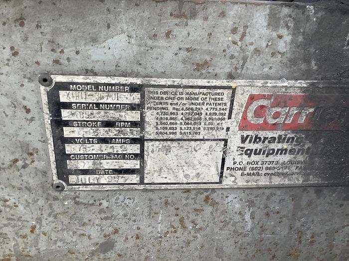 Used 1999 CARRIER HHI-3670F SHAKER CONVEYOR