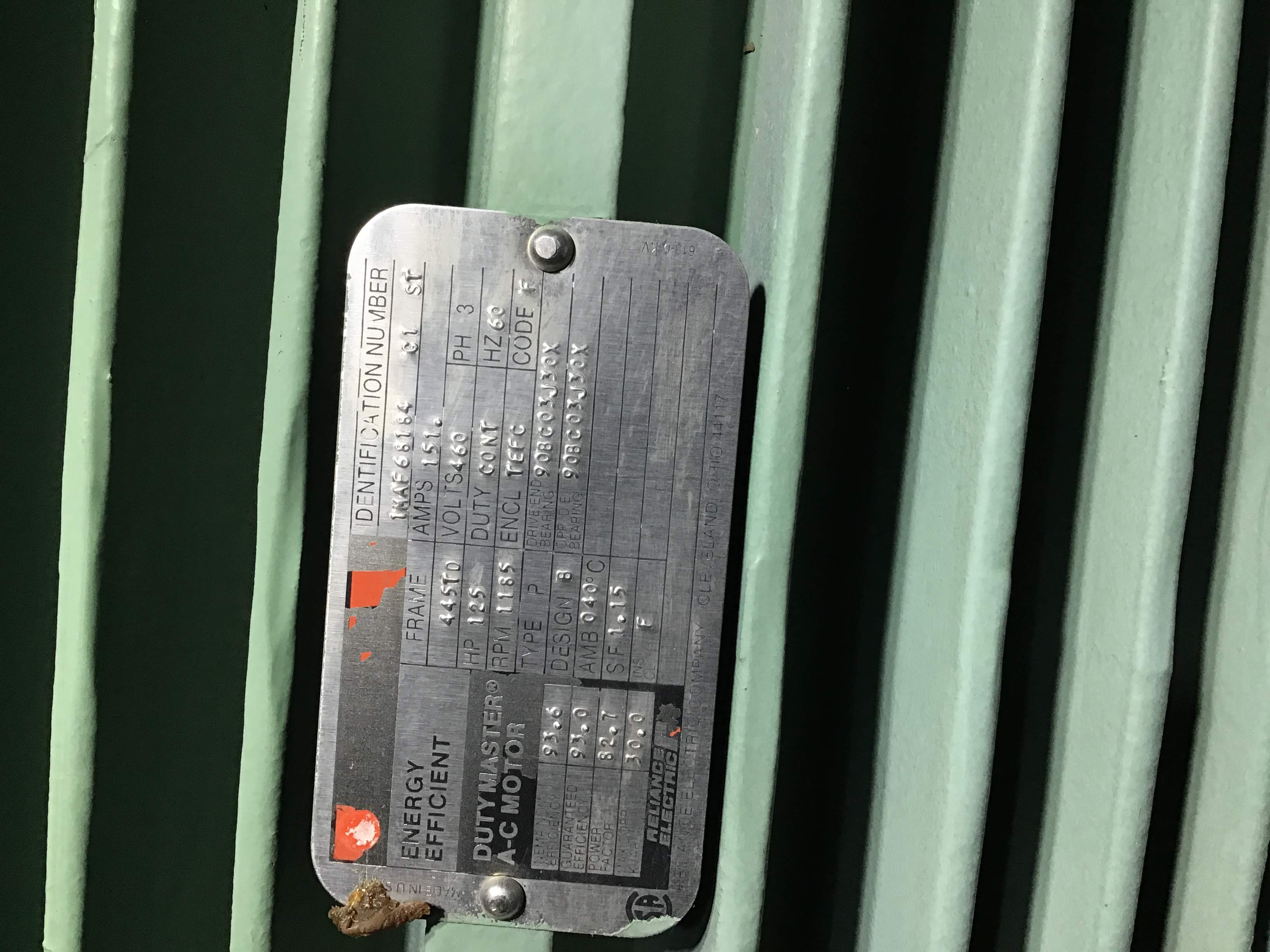 Used 125 HP Reliance Electric Motor