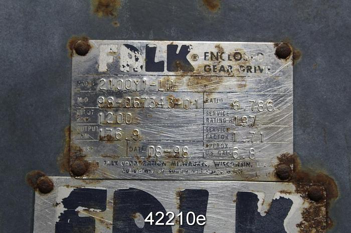 Used Falk 2100Y1-LD Gear Drive, 6.786/1 Ratio #42210