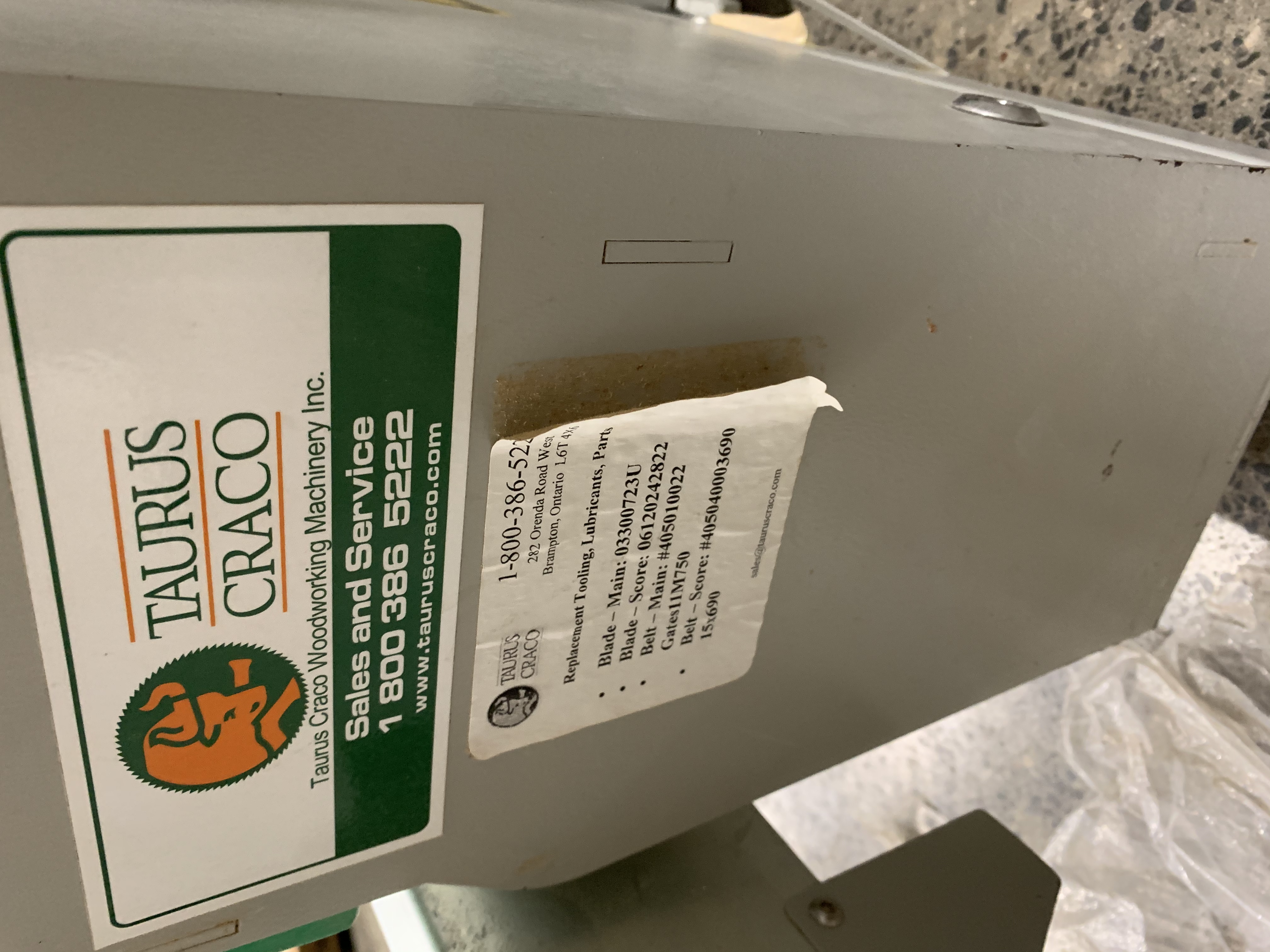 Used 2011 Boss P2 Manual Sliding Table Saw