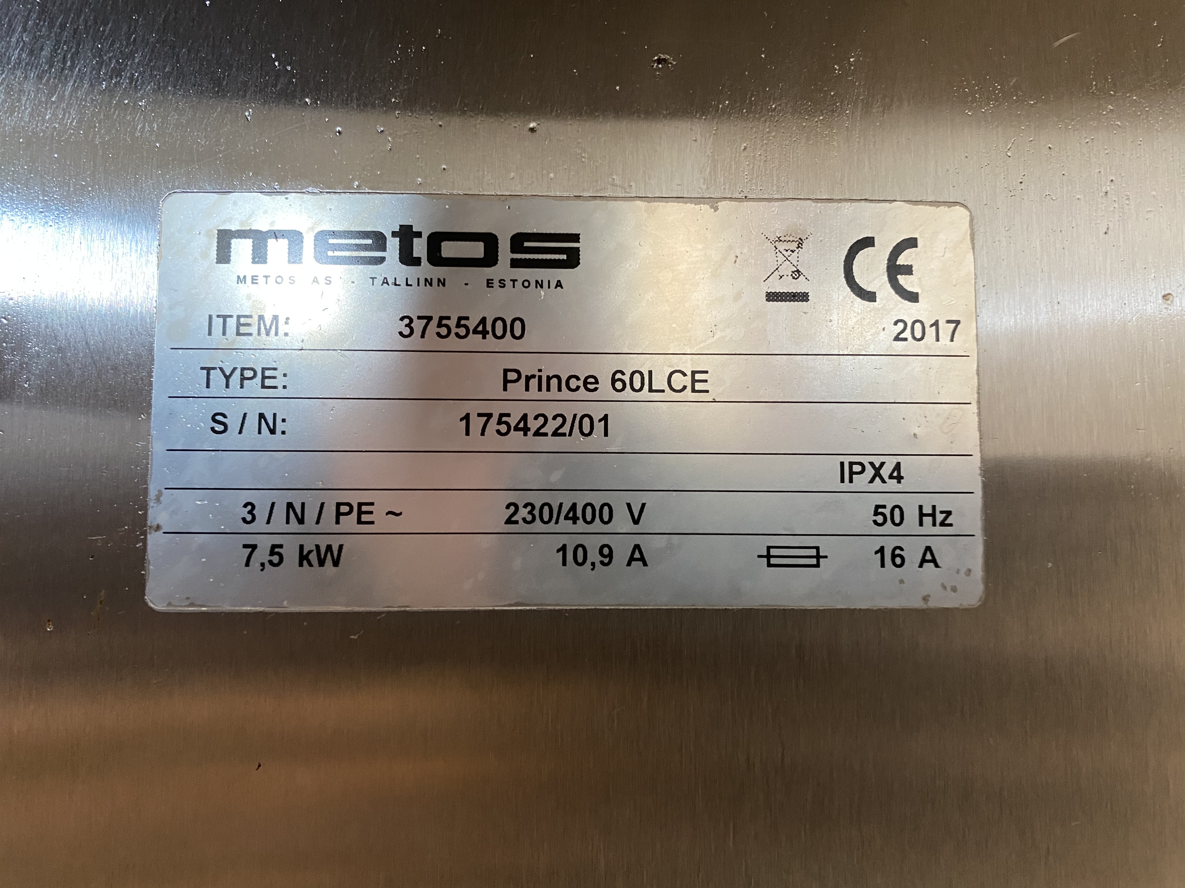 Begagnad 2017 Metos Stekbord Prince 60LCE