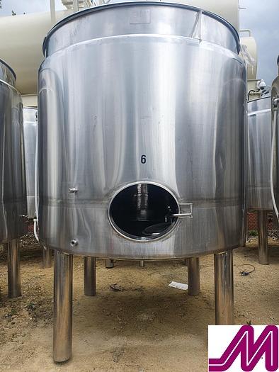 Used 2012 6,000 Litre Stainless Steel Jacketed Open Top Tank